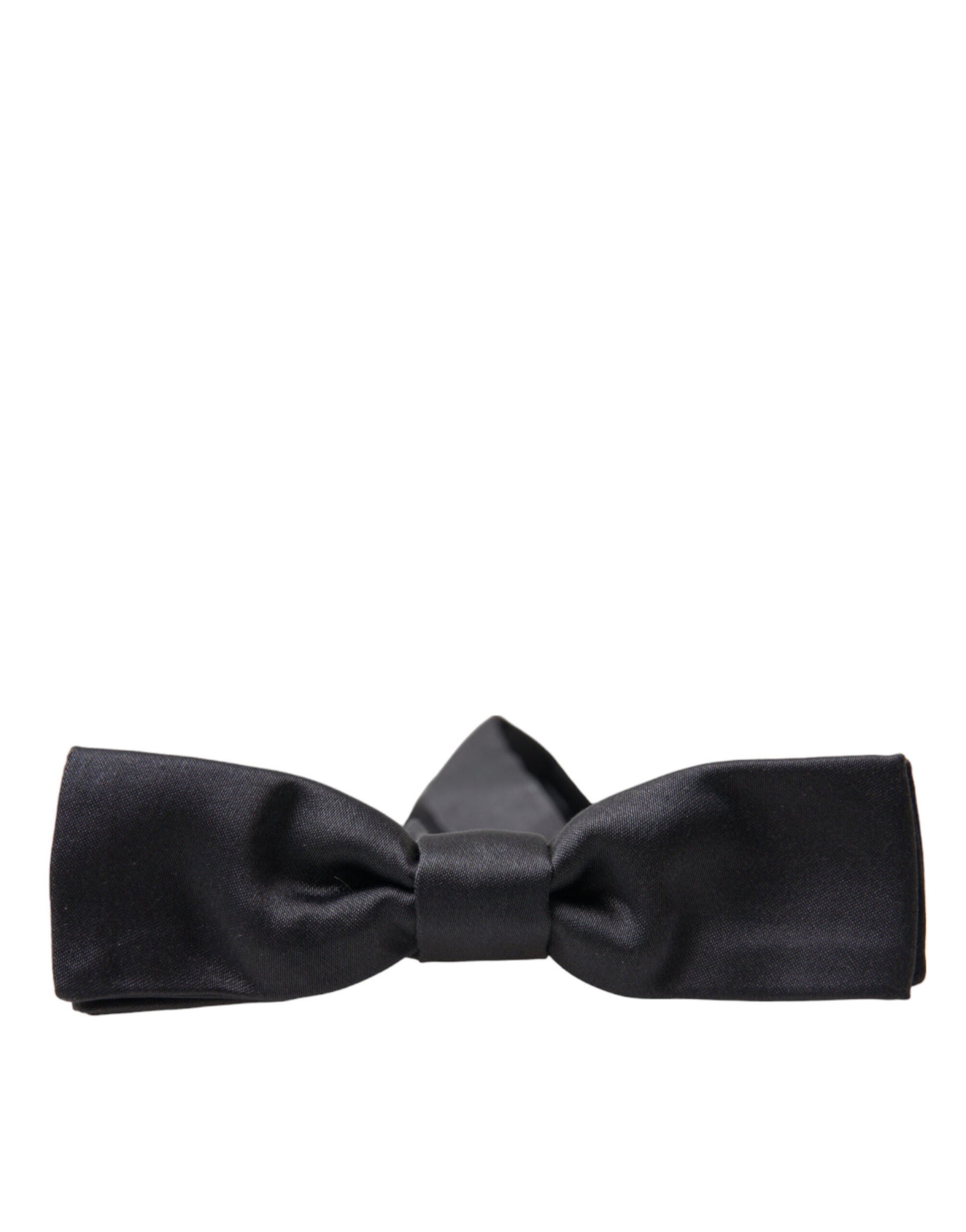 Dolce & Gabbana Elegant Dark Anthracite Silk Bow Tie