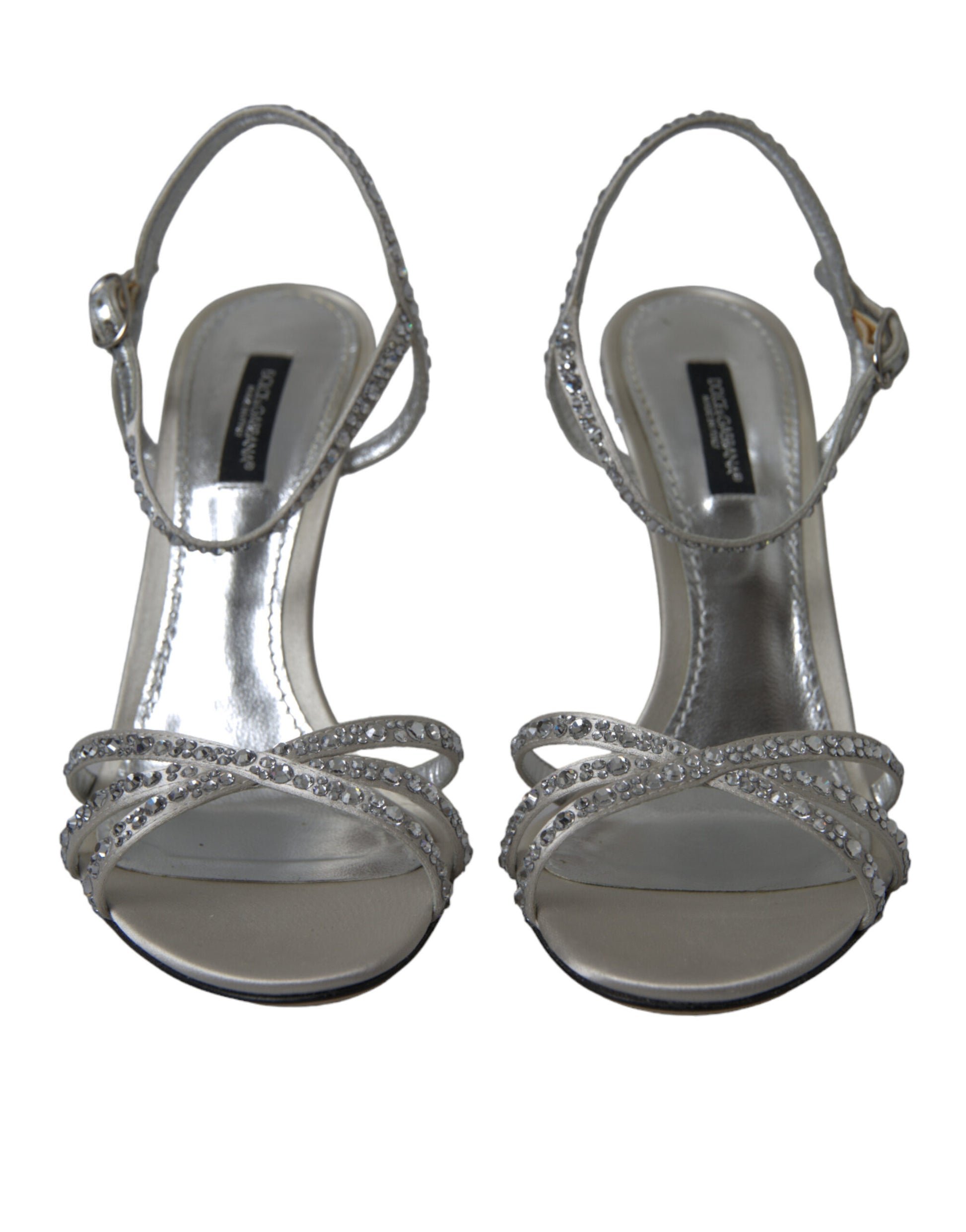 Dolce & Gabbana Elegant Crystal Embellished Heels Sandals