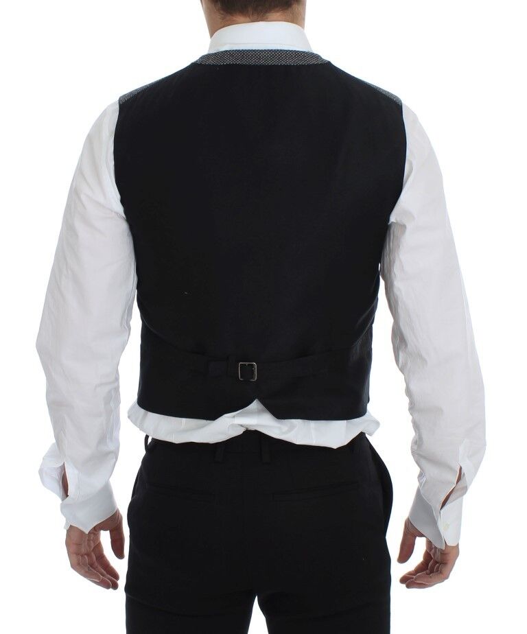 Dolce & Gabbana Elegant Single Breasted Gray Dress Vest