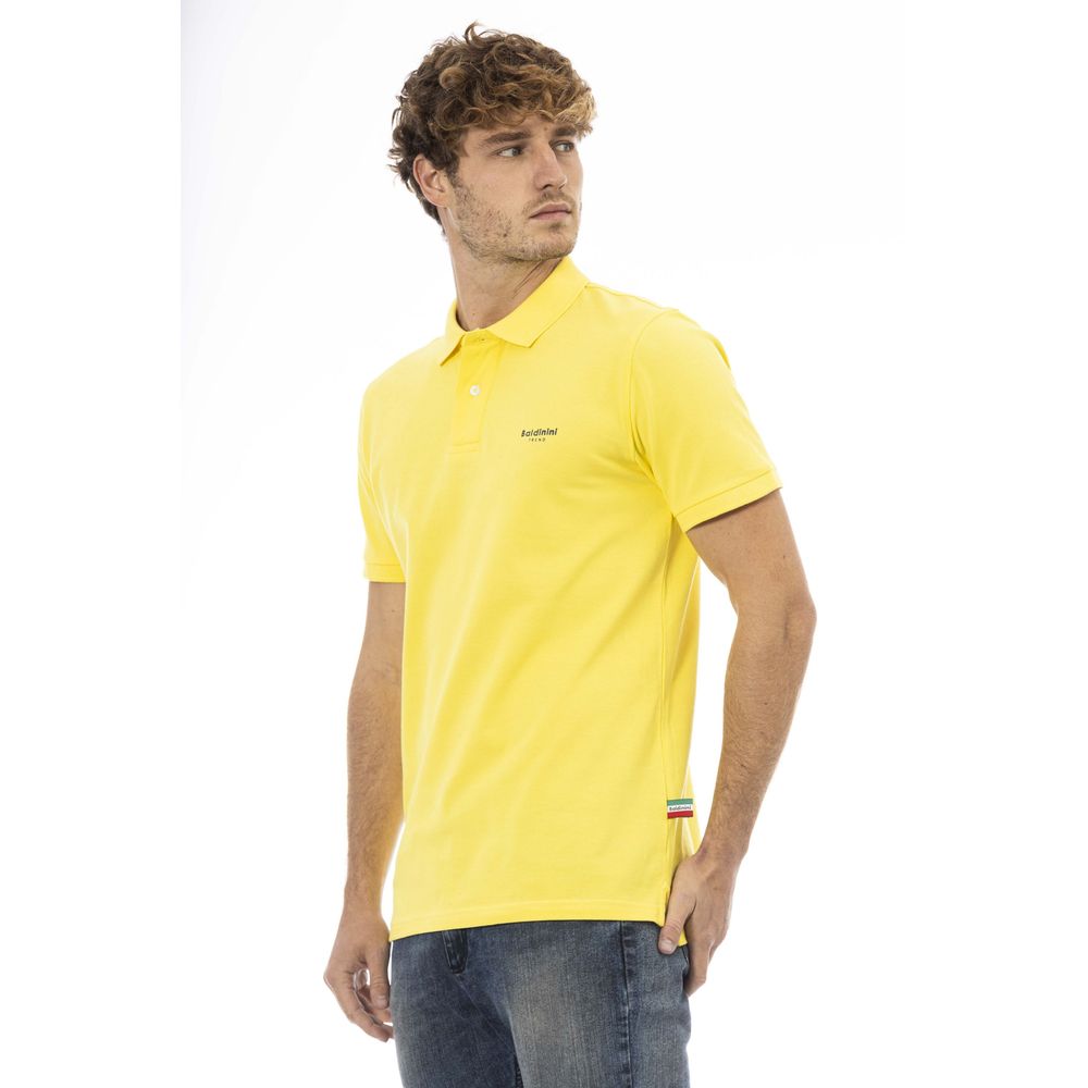 Baldinini Trend Yellow Cotton Men Polo Shirt