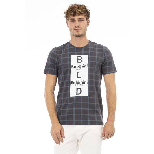 Baldinini Trend "Gray Cotton Men T-Shirt"