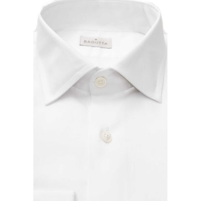 Bagutta White Cotton Men Shirt