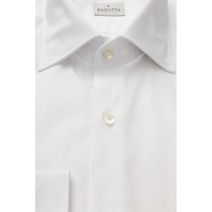 Bagutta White Cotton Men Shirt