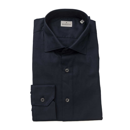 Bagutta Blue Cotton Men's Shirt