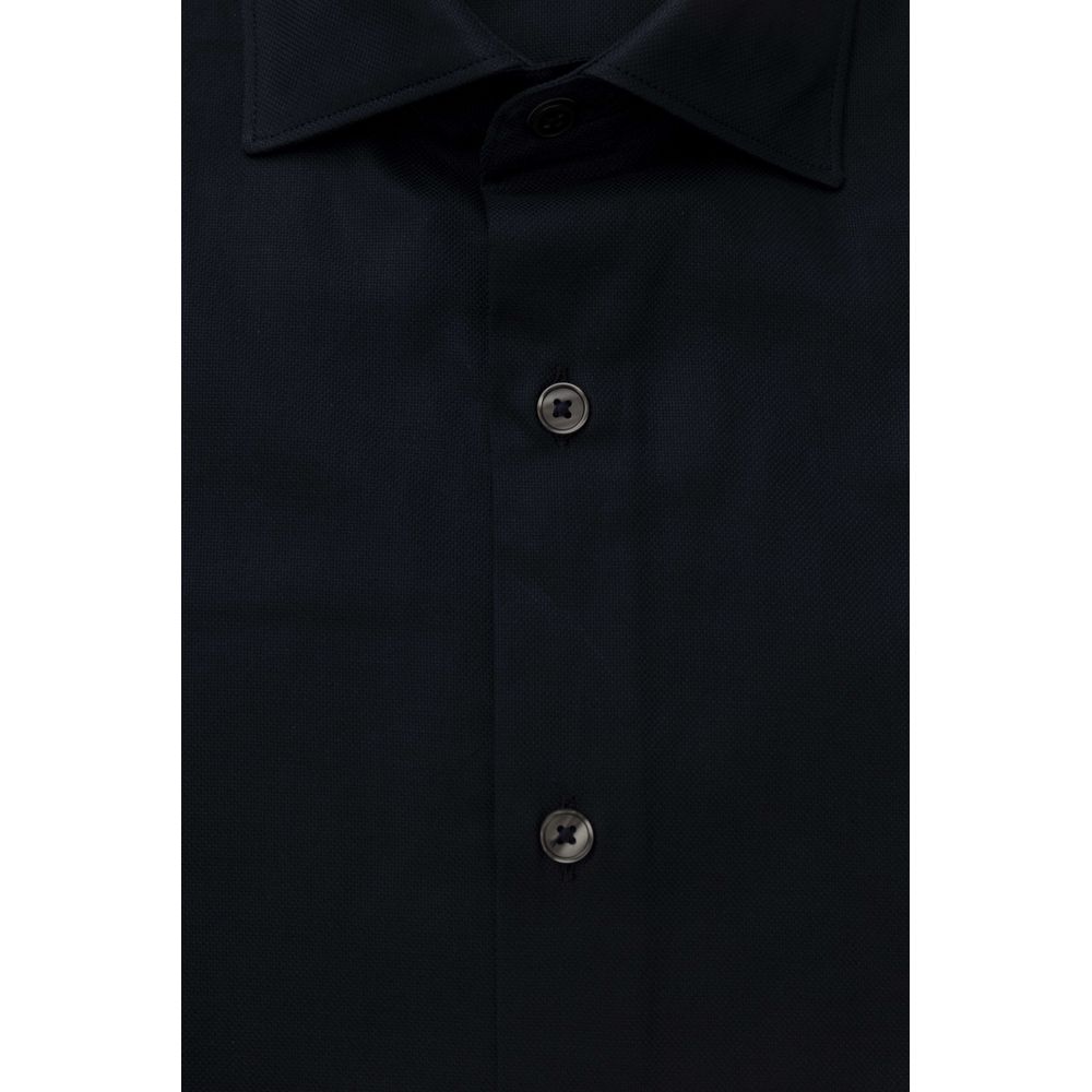 Bagutta Blue Cotton Men's Shirt