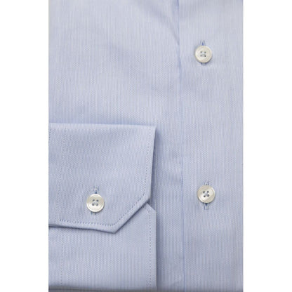 Bagutta Light Blue Cotton Men Shirt