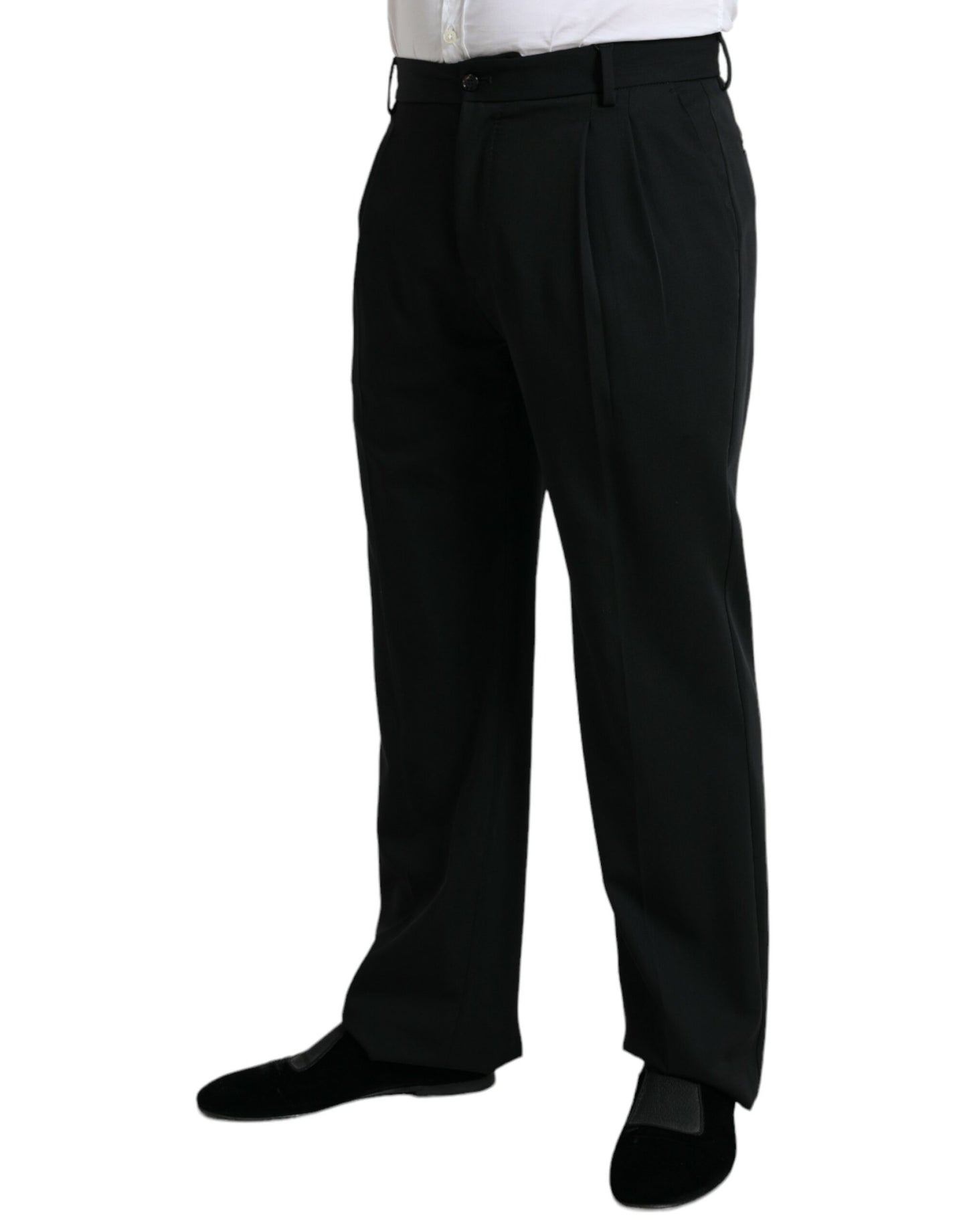 Dolce & Gabbana Elegant Black Wool Dress Pants