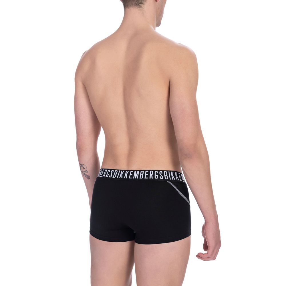 Bikkembergs Black Cotton Men Trunk Pack