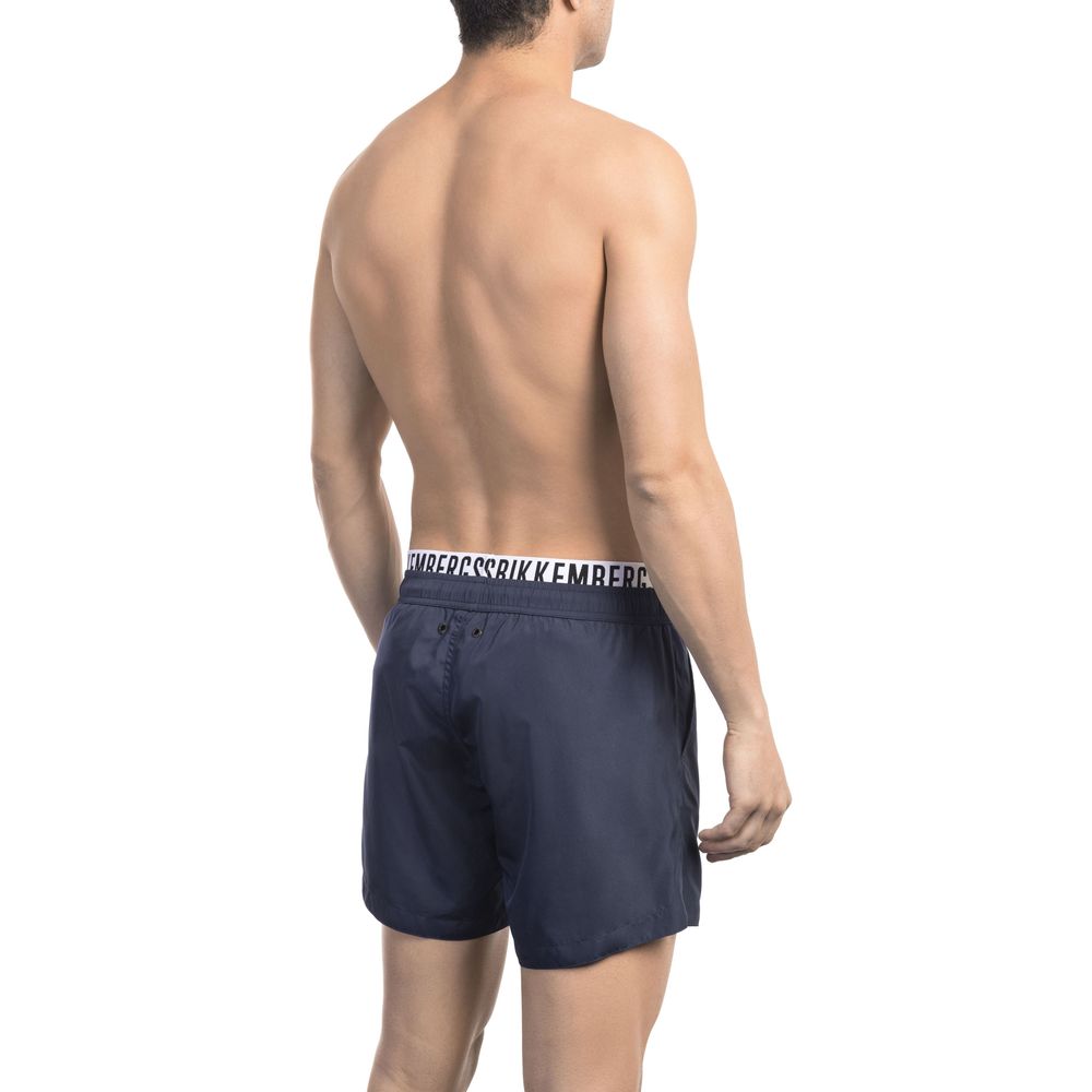 Bikkembergs Blue Polyester Men Swim Short