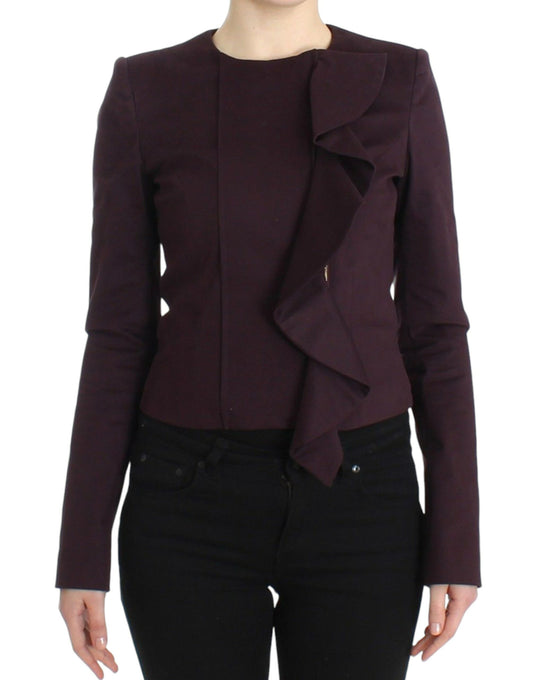 GF Ferre Elegant Purple Cotton Blend Blazer