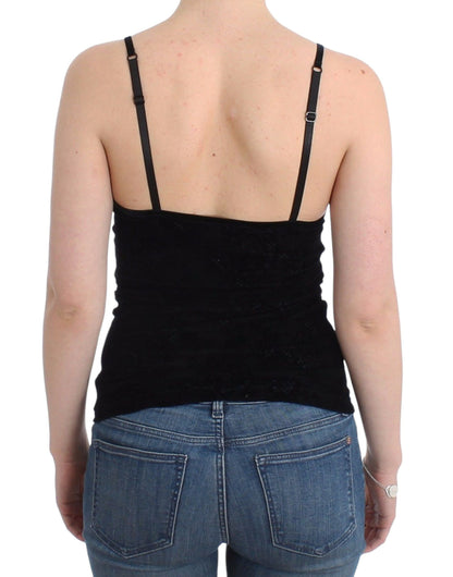 Ermanno Scervino Elegant Black Cami Lingerie Top