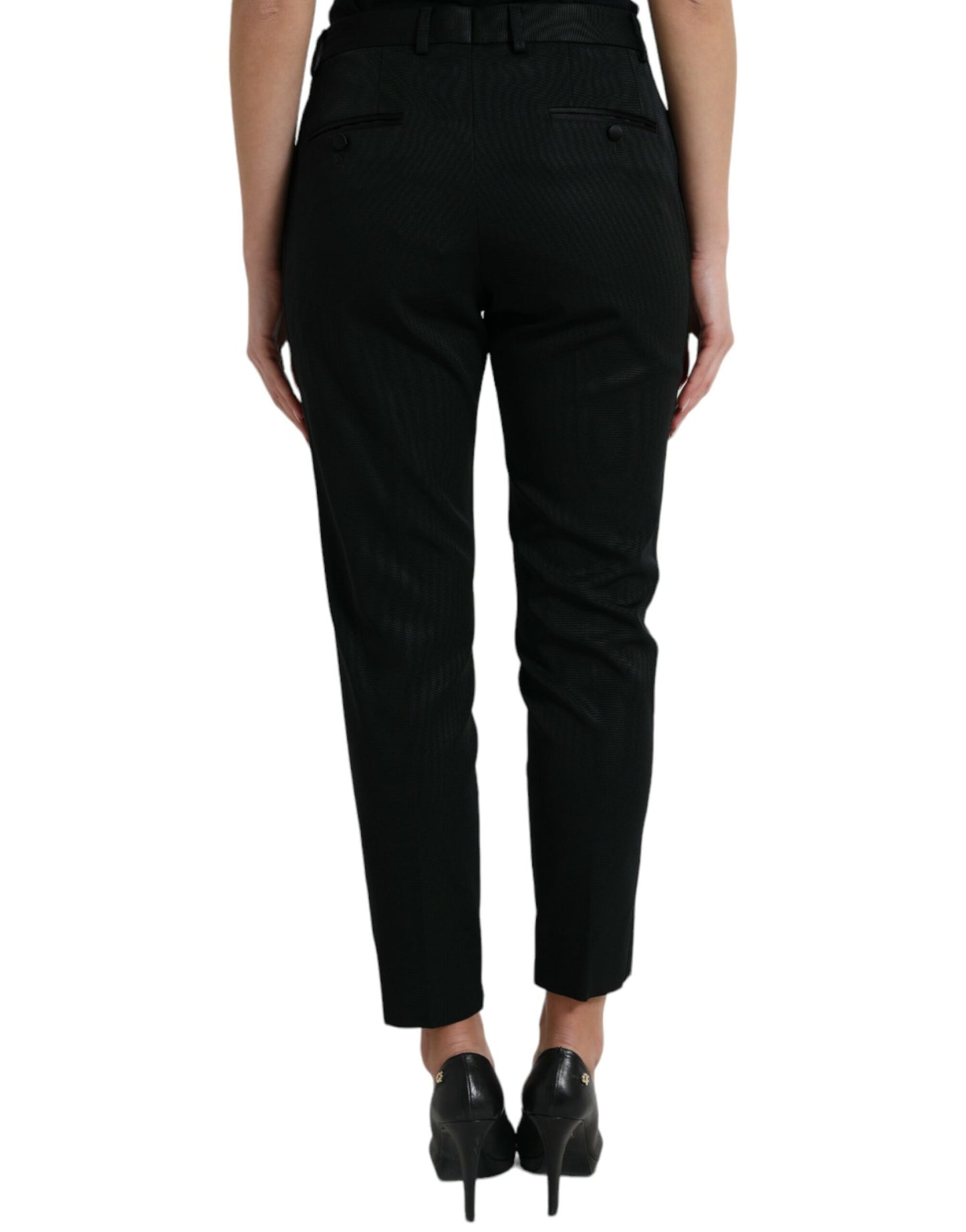 Dolce & Gabbana Elegant High-Waist Tapered Cropped Pants