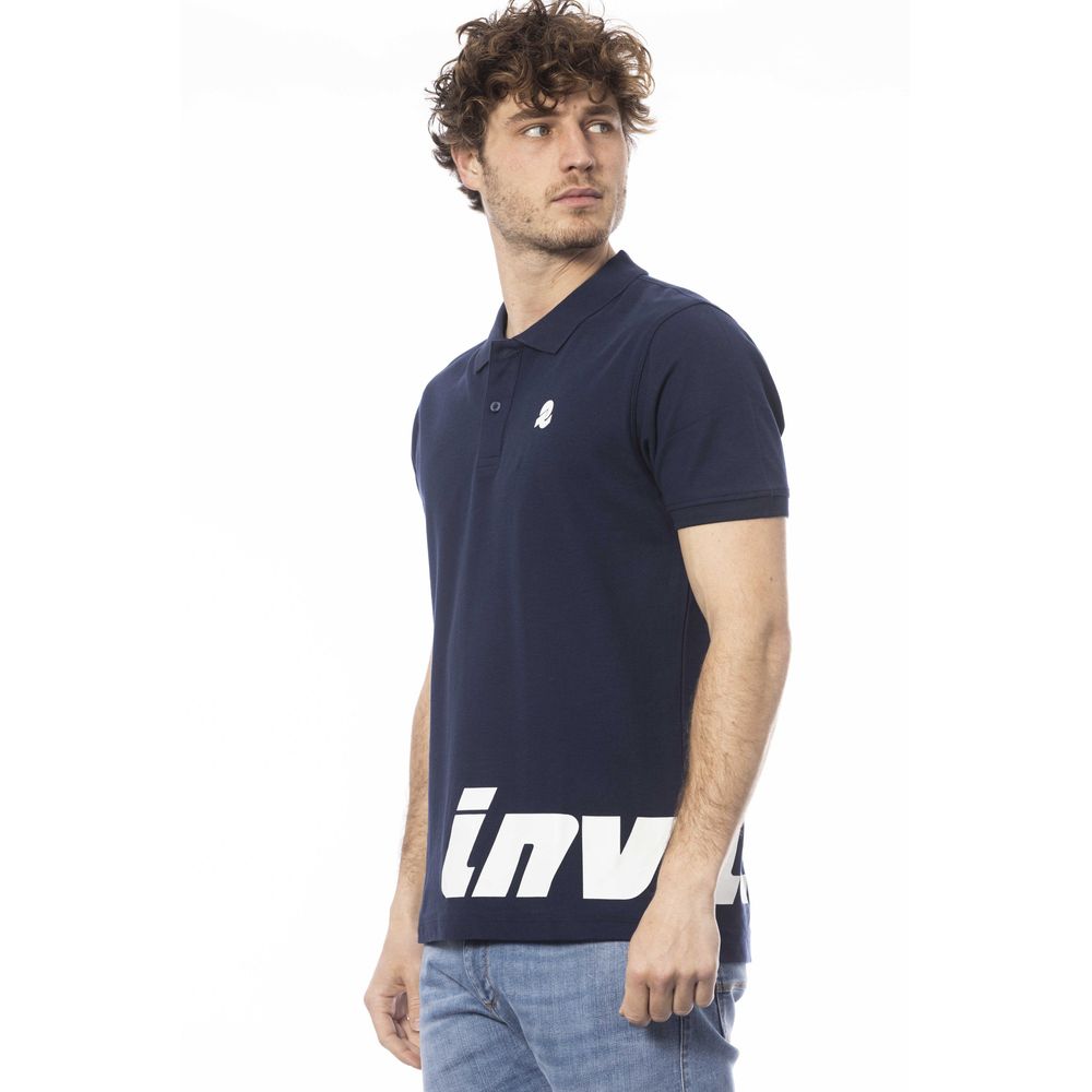 Invicta Blue Cotton Mens Polo Shirt