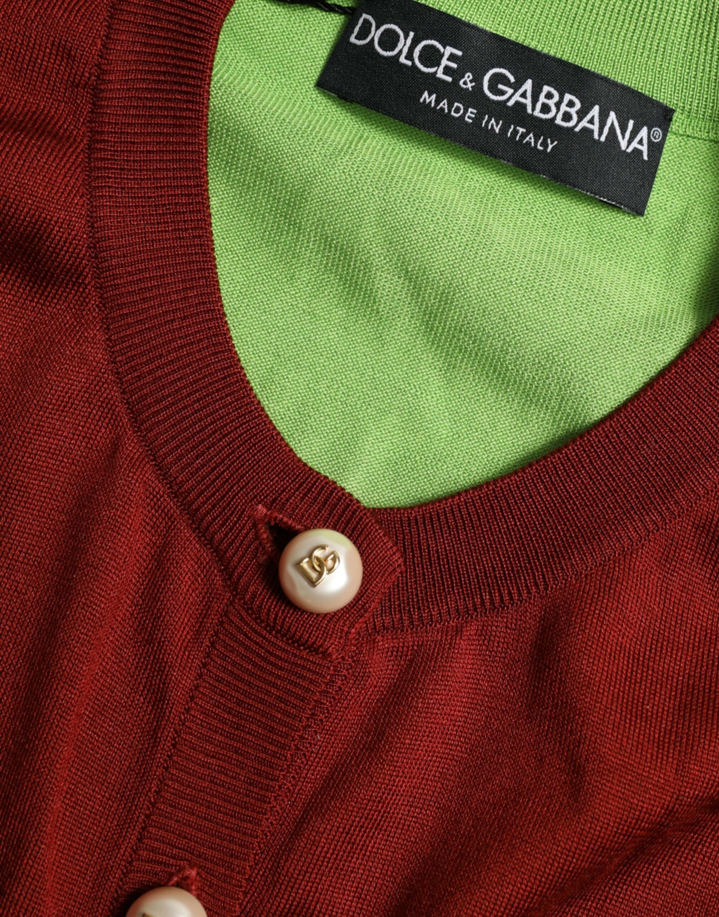 Dolce & Gabbana Elegant Silk Cardigan Sweater in Vibrant Tones