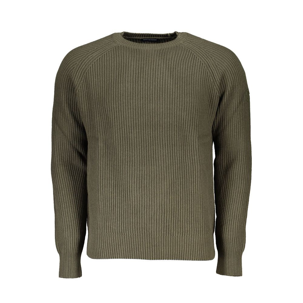 North Sails Green Cotton Men Sweater