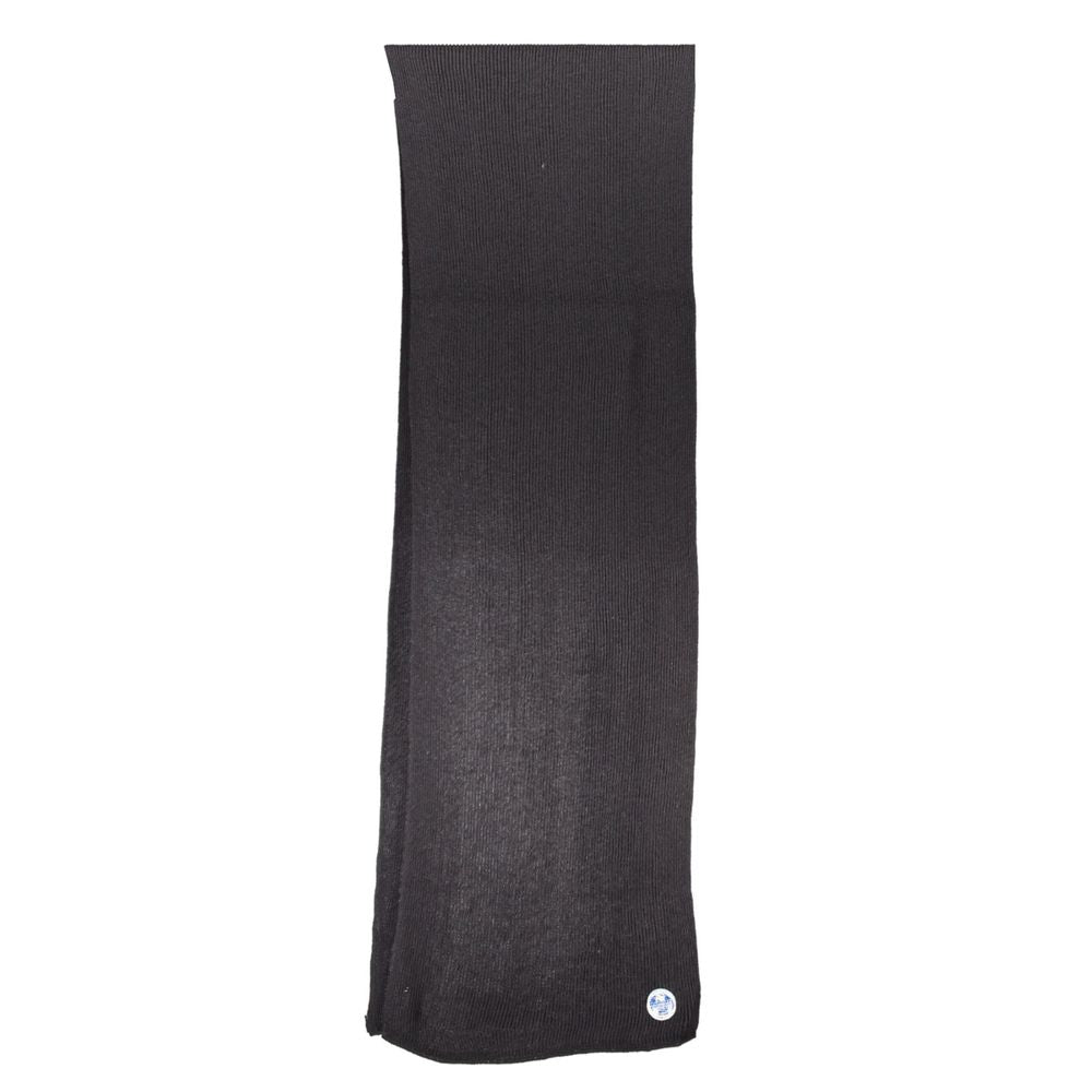 North Sails Eco-Conscious Black Wool-Blend Scarf