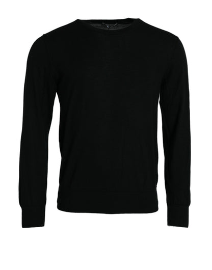 Dolce & Gabbana Elegant Black Cashmere Pullover Sweater