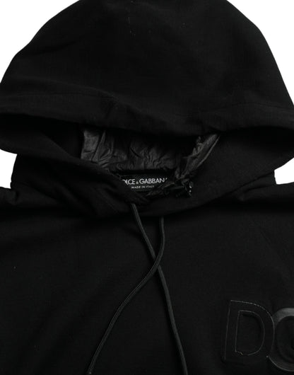 Dolce & Gabbana Elegant Black Hooded Pullover Sweater