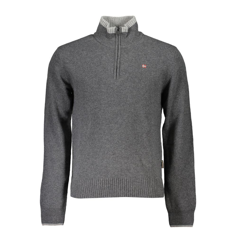 Napapijri Gray Fabric Men Sweater