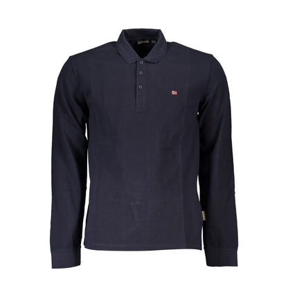 Napapijri Elegant Long-Sleeved Blue Polo for Men