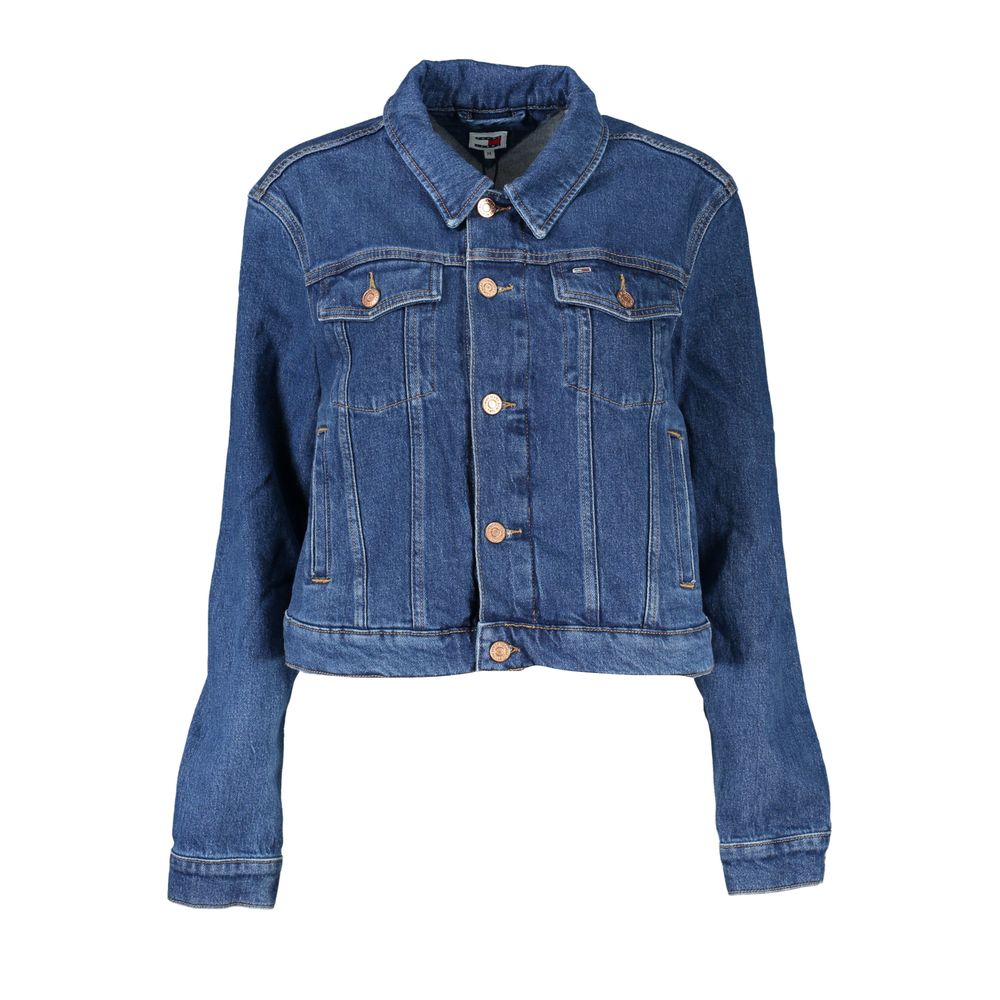 Tommy Hilfiger Blue Cotton Women Jacket