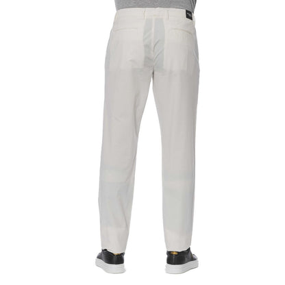 Trussardi Jeans White Cotton Men Jeans