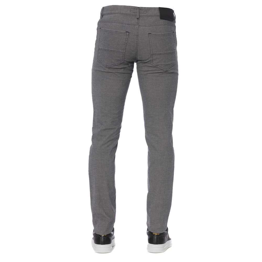 Trussardi Jeans Gray Cotton Men Pants