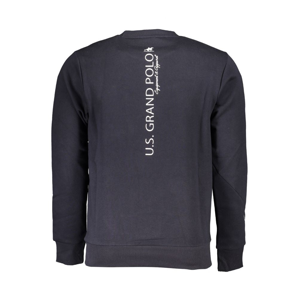 U.S. Grand Polo Elegant Fleece Crew Neck Sweatshirt in Blue