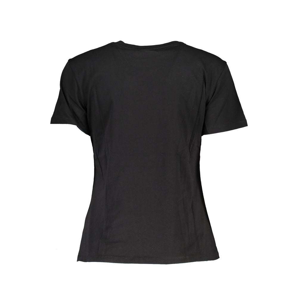 Patrizia Pepe Chic Contrast Crew Neck Cotton Tee