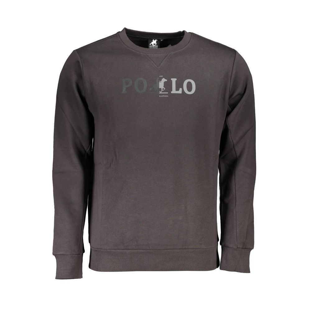 U.S. Grand Polo Classic Crew Neck Fleece Sweatshirt In Gray