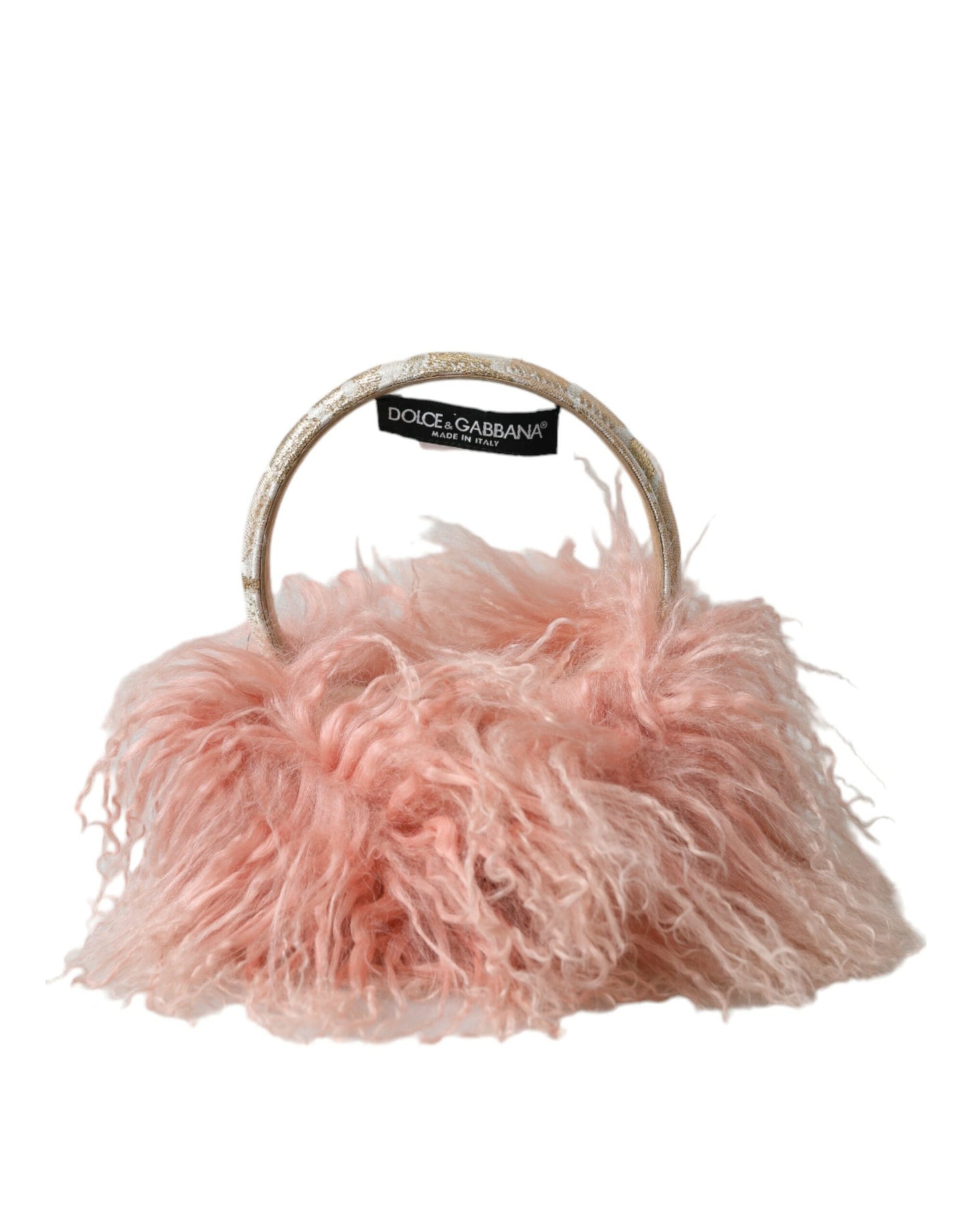 Dolce & Gabbana Elegant Pink Fur Earmuffs - Winter Chic Accessory