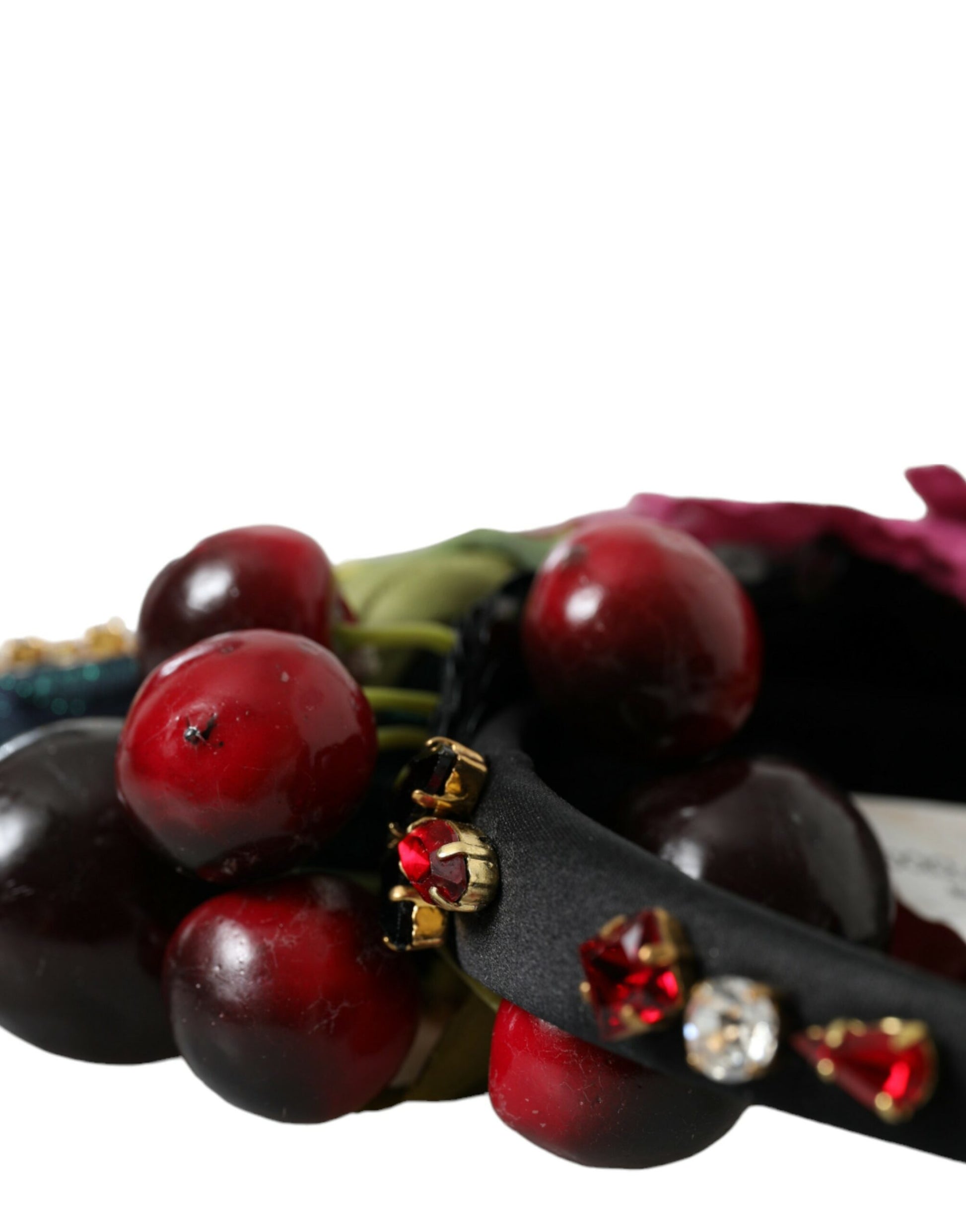 Dolce & Gabbana Red Watermelon Cherry Crystal Hairband Statement Diadem