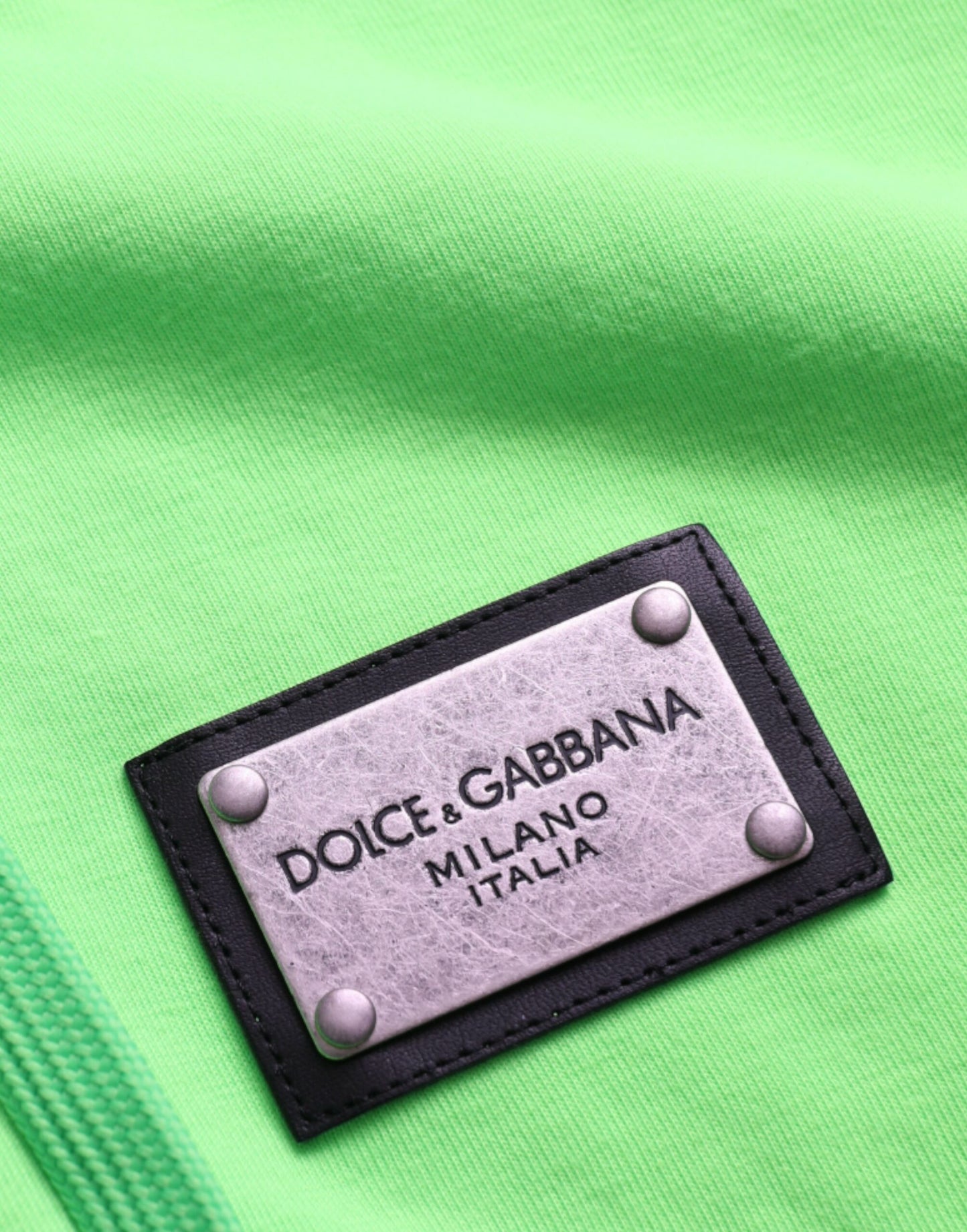 Dolce & Gabbana Neon Green Hooded Full Zip Top Sweater