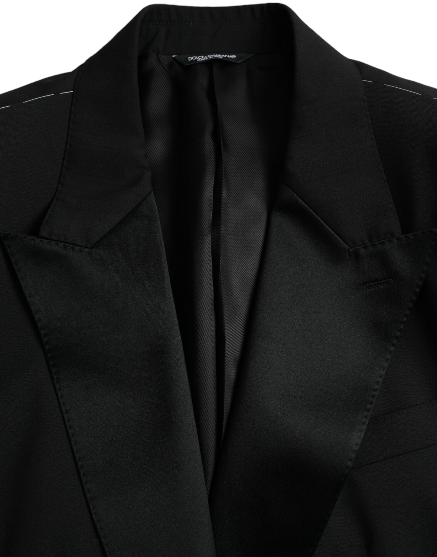 Dolce & Gabbana Black SICILIA Single Breasted Coat Blazer