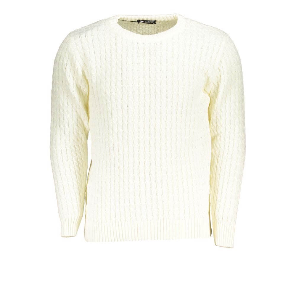 U.S. Grand Polo White Fabric Sweater