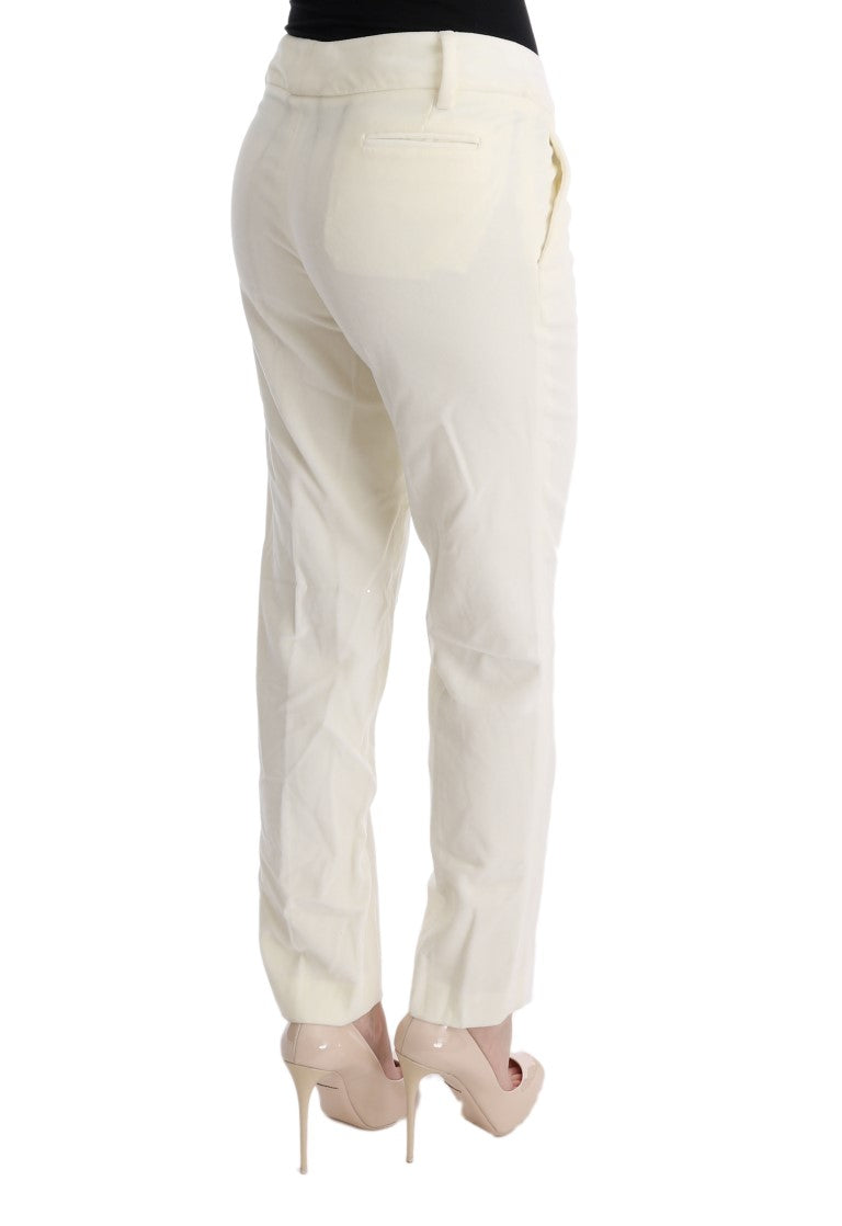 Ermanno Scervino Chic White Regular Fit Pants