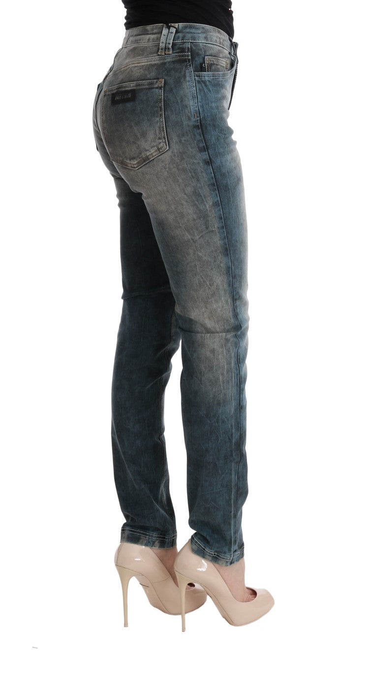 Cavalli Chic Blue Wash Slim Fit Jeans