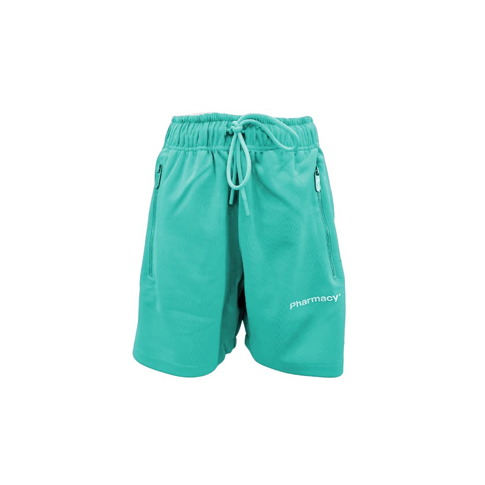 Pharmacy Industry Chic Green Bermuda Shorts with Side Stripes