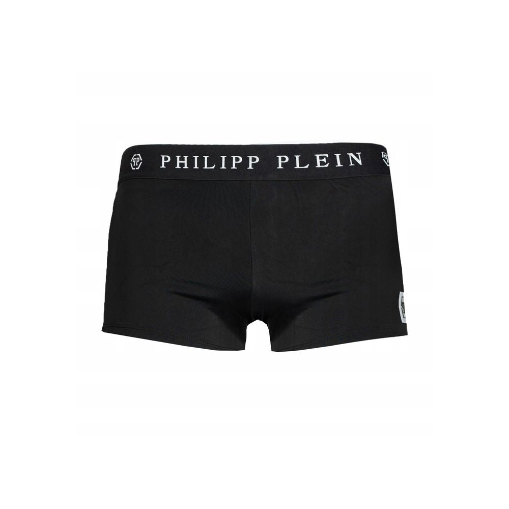 Philipp Plein Black Polyamide Men's Swimwear Boxer