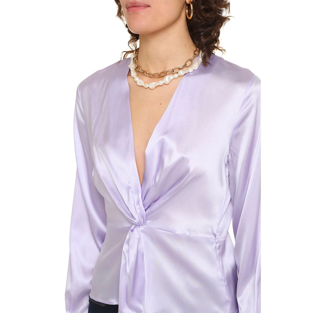 PINKO Lilac Silk Elegance Blouse