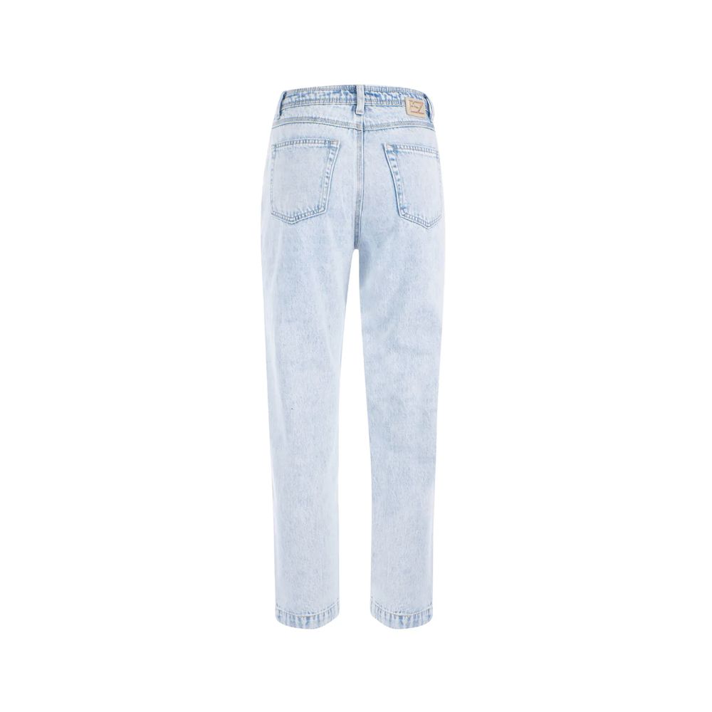 Yes Zee Light Blue Cotton Women's High-Waisted Jean