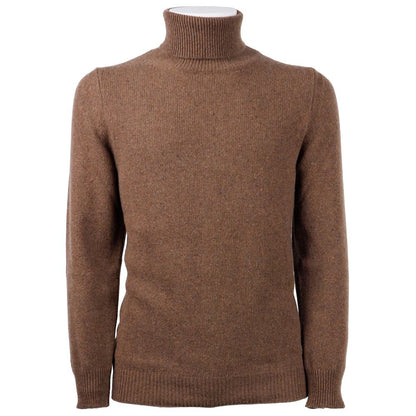 Emilio Romanelli Brown Cashmere Men Sweater