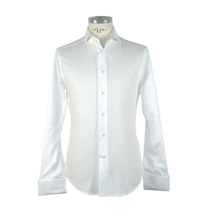 Made in Italy Elegant Ceremony White Cotton Shirt