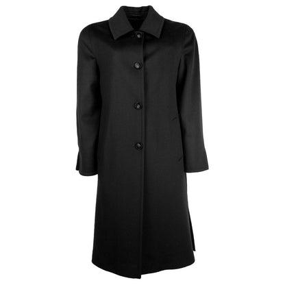 Made in Italy Elegant Virgin Wool Four-Button Coat