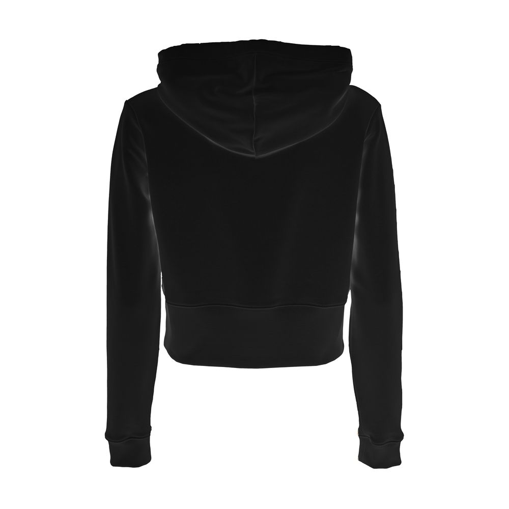 Imperfect Glitzy Logo Embellished Black Hoodie