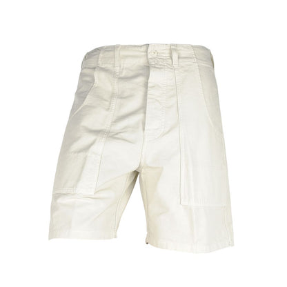 Don The Fuller Elegant White Cotton Bermuda Shorts