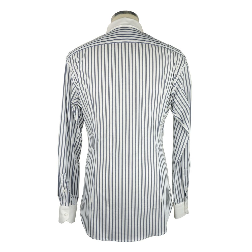 Made in Italy Elegant Striped Milano Cotton Shirt