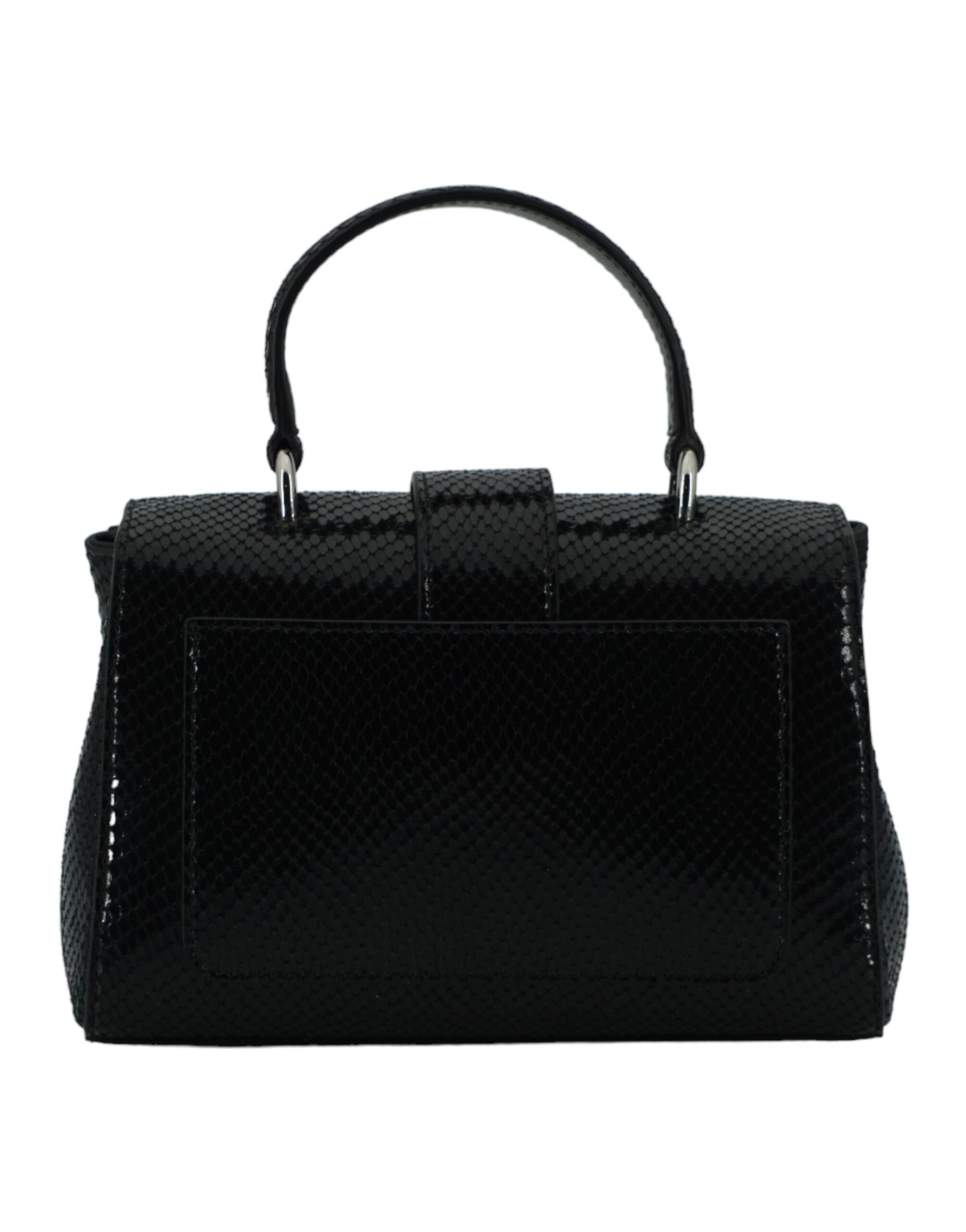 Jimmy Choo Black Leather Top Handle Shoulder Bag