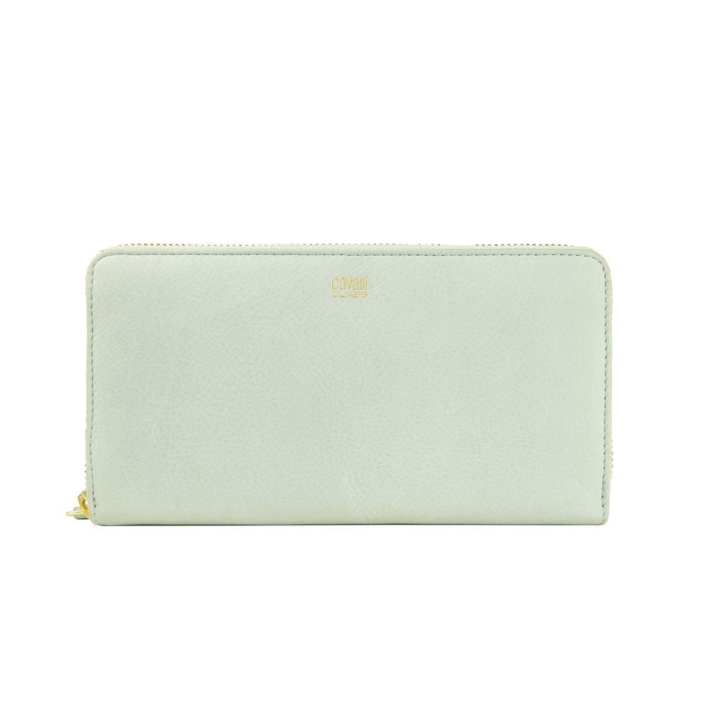 Cavalli Class Gray Calfskin Women Wallet