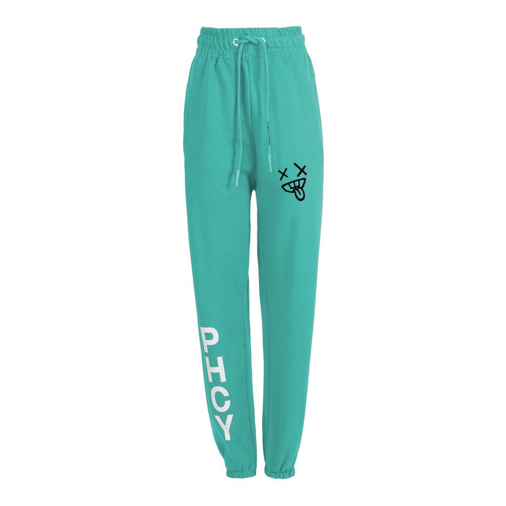 Pharmacy Industry Green Cotton Women Trouser